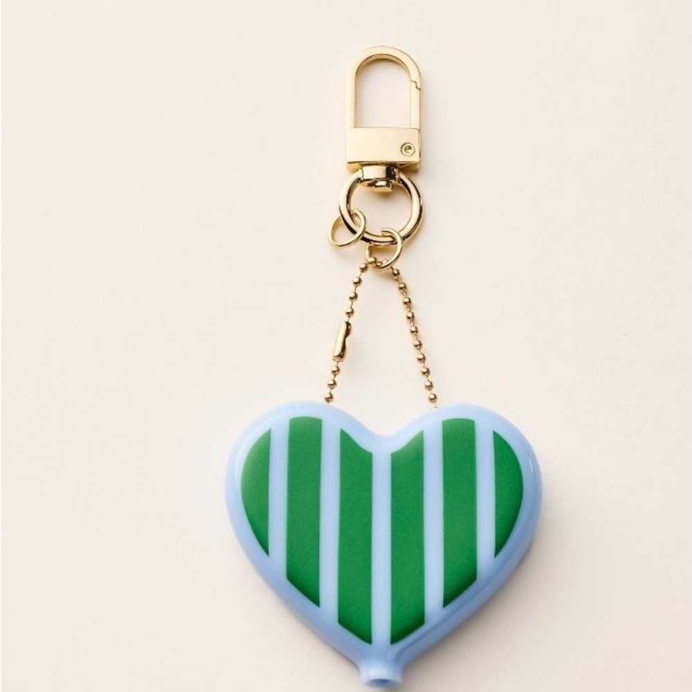 Kate Spade x Target Heart-Shaped Coin Purse Blue and Green Keychain Bag Charm